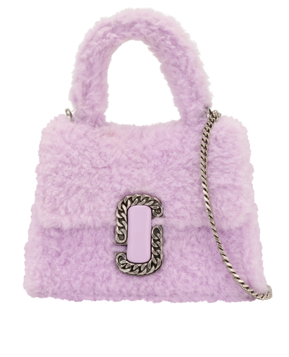 Mini St Marc Top Handle, &pound;140, Handbags, Purple, Shearling, Front view